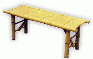 Folding Bamboo Bench (Yellow)